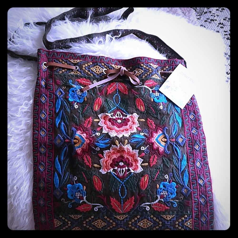 Johnny Was drawstring tote